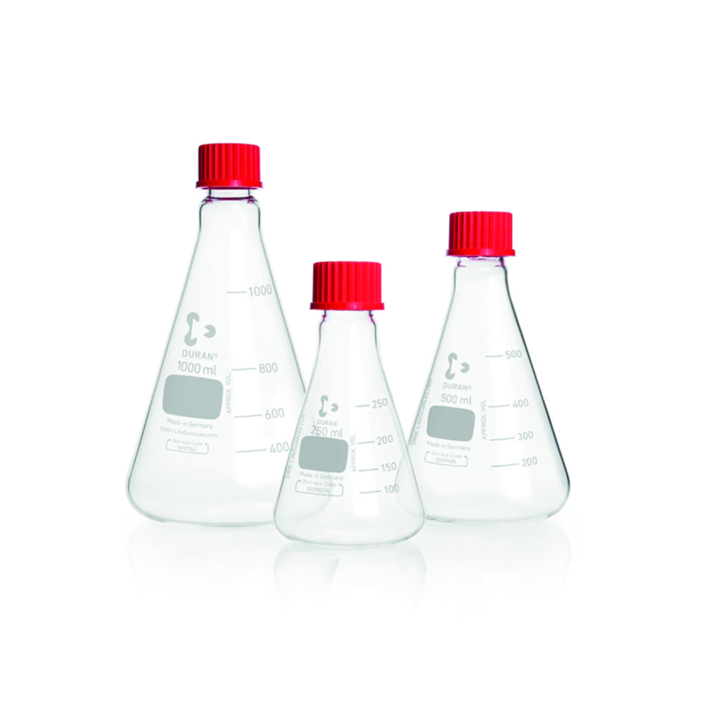 Erlenmeyer flasks, DURAN®, with screw neck