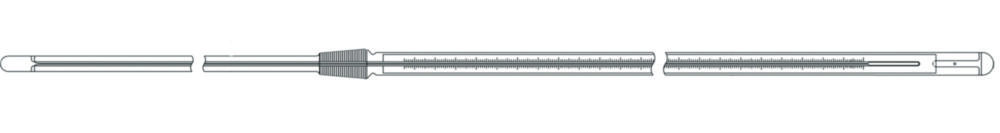 Precision ground thermometer, enclosed-scale type