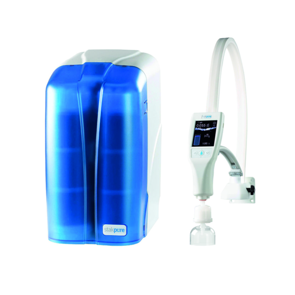 Reinstwassersystem OmniaPure xstouch, Untertischvariante mit OptiFilltouch Wanddispenser