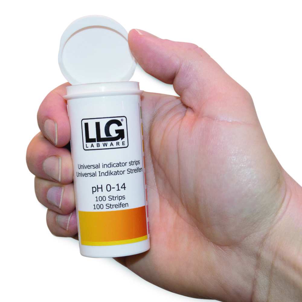 LLG-Universal Indicator strips "Premium", in vial with snap lid