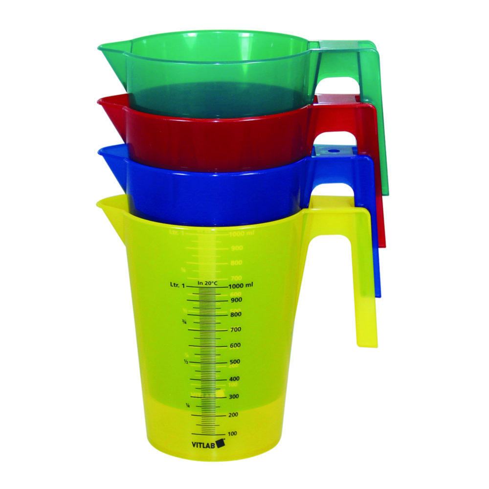 Graduated jug set, PP, assorted colours