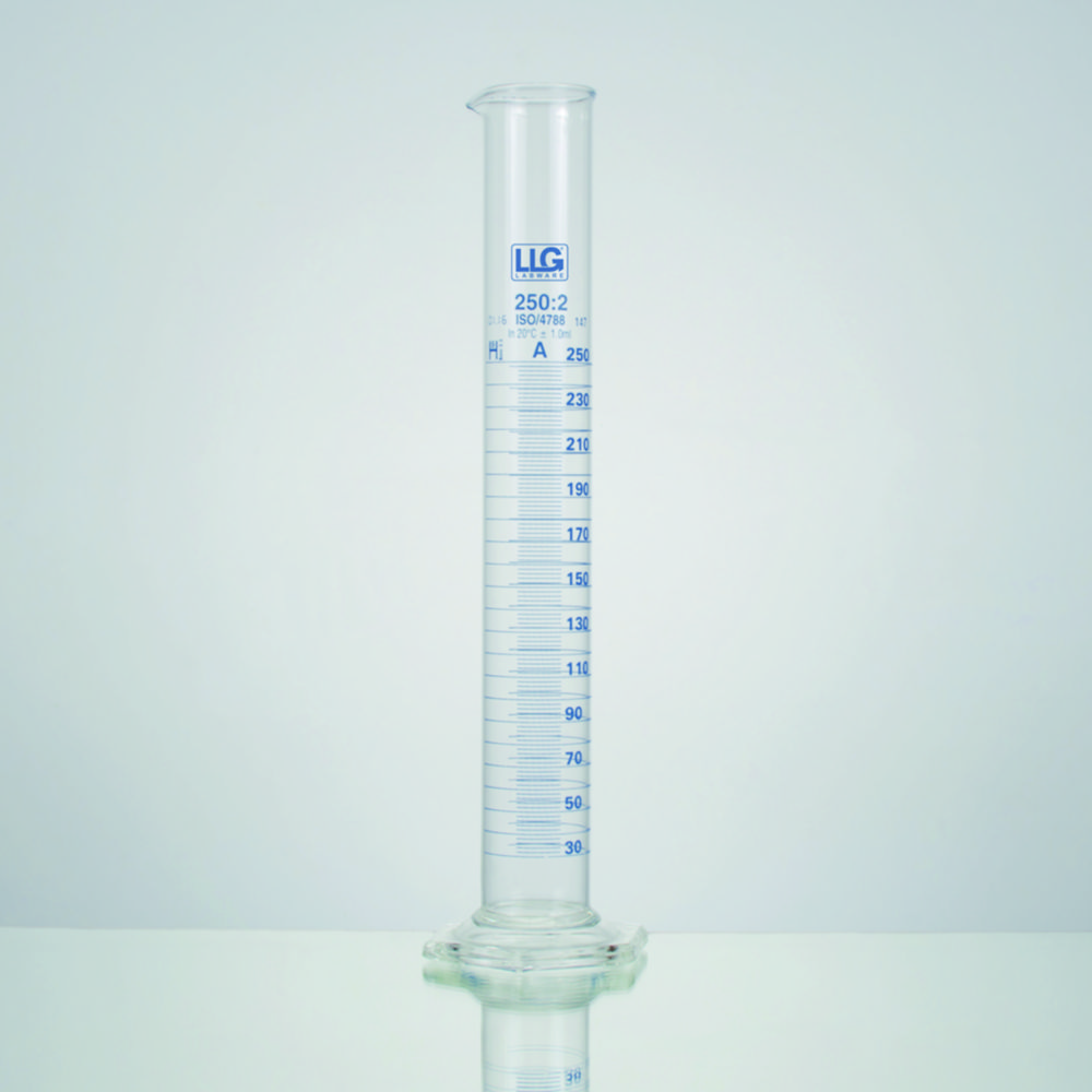 LLG-Messzylinder, Borosilikatglas 3.3, hohe Form, Klasse A