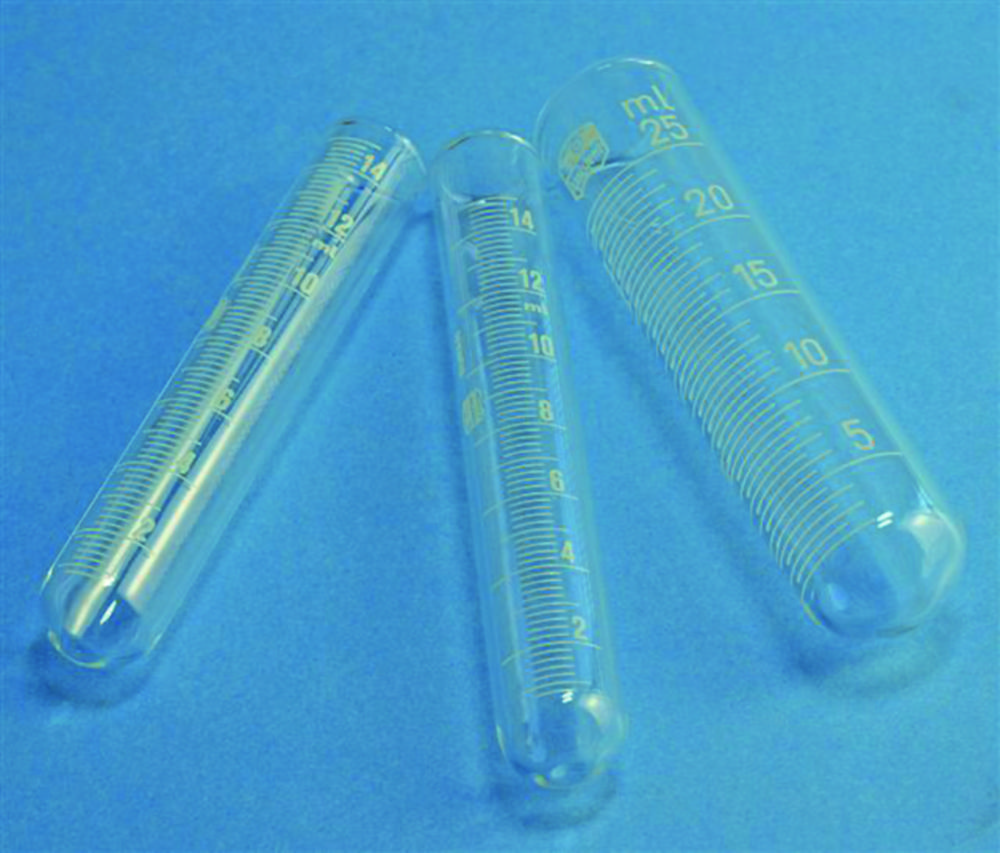 Centrifuge tubes, glass, round bottom, graduated, DURAN®, Borosilicate glass 3.3