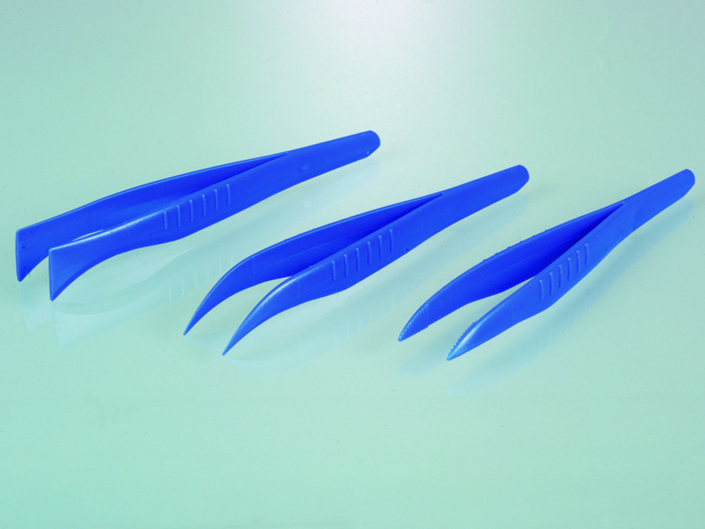 Disposable tweezers, PS, blue