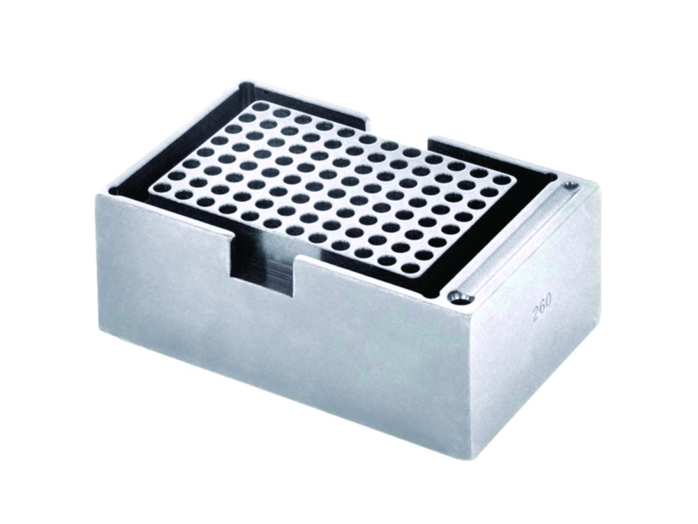 Blocks for PCR vessels and 96/384 well plates for Dry Block Heaters