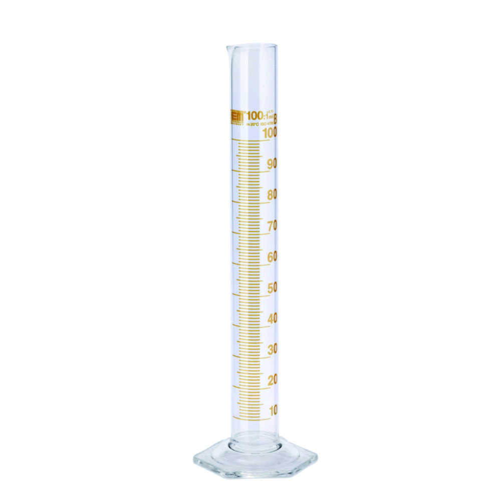 Measuring cylinders, DURAN®, tall form, class B, amber stain graduation