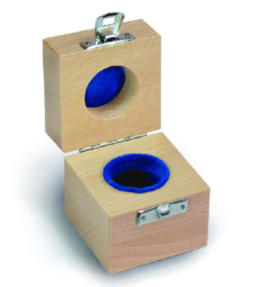 Wooden boxes for calibration weights, classes E1, E2, F1