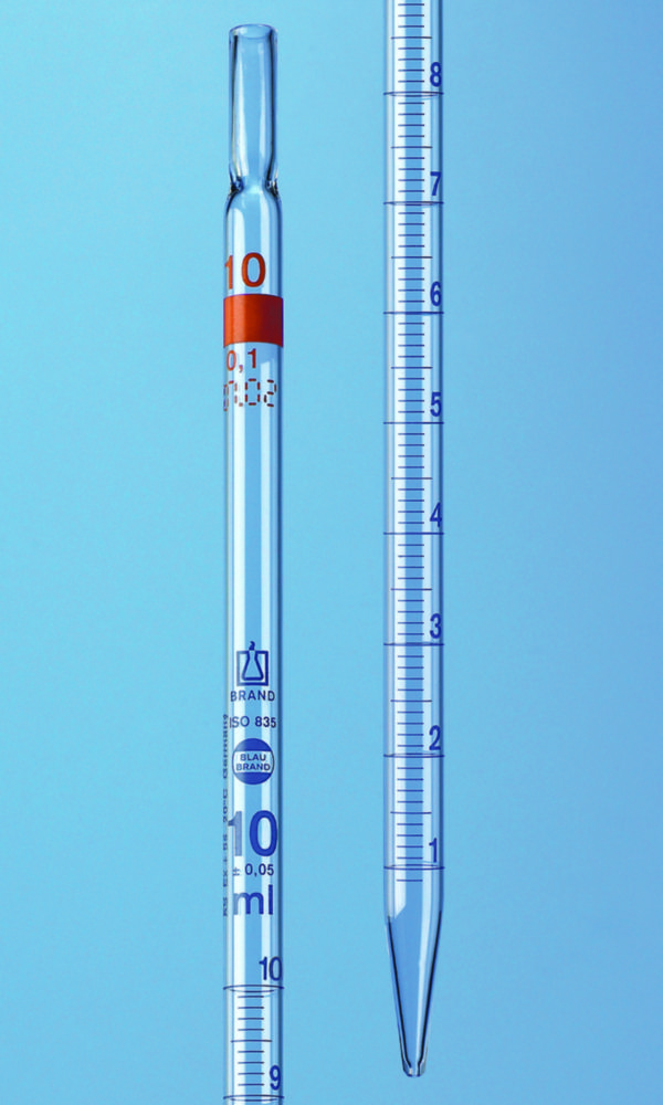 Messpipetten mit völligem Ablauf,  AR-glas®, Klasse AS, blau graduiert, Typ 2