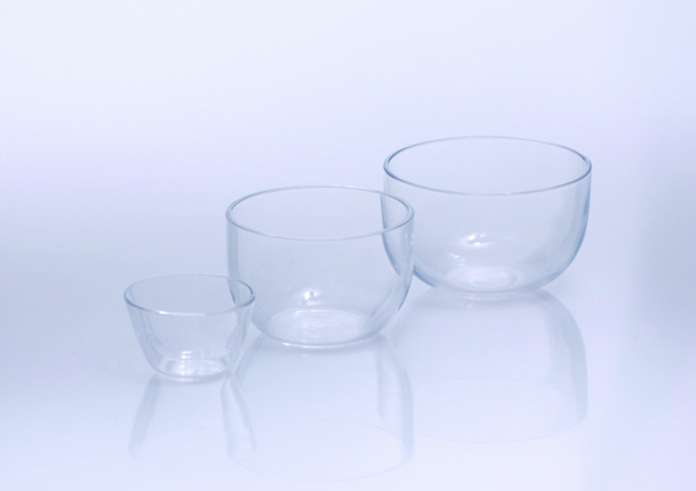 Crucibles, quartz glass, medium form