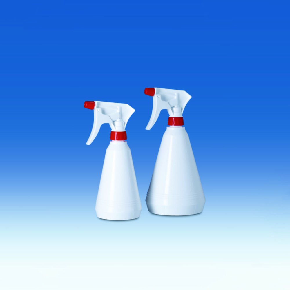 Spray bottles, PP, white