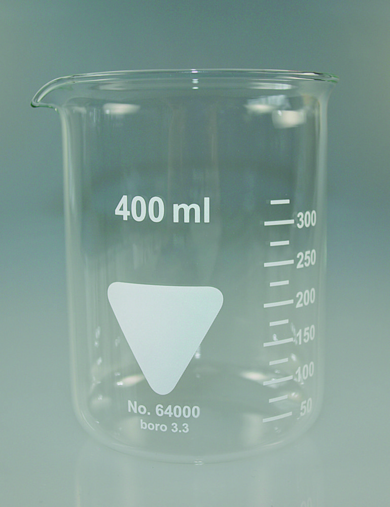 Beakers, Borosilicate glass 3.3, low form | Nominal capacity: 400 ml