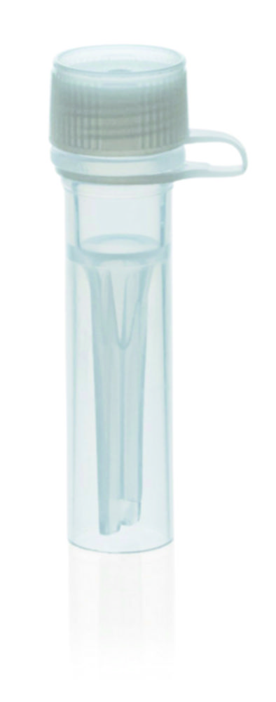 Micro tubes, PP, with attached screw cap, PE, with sealing cone