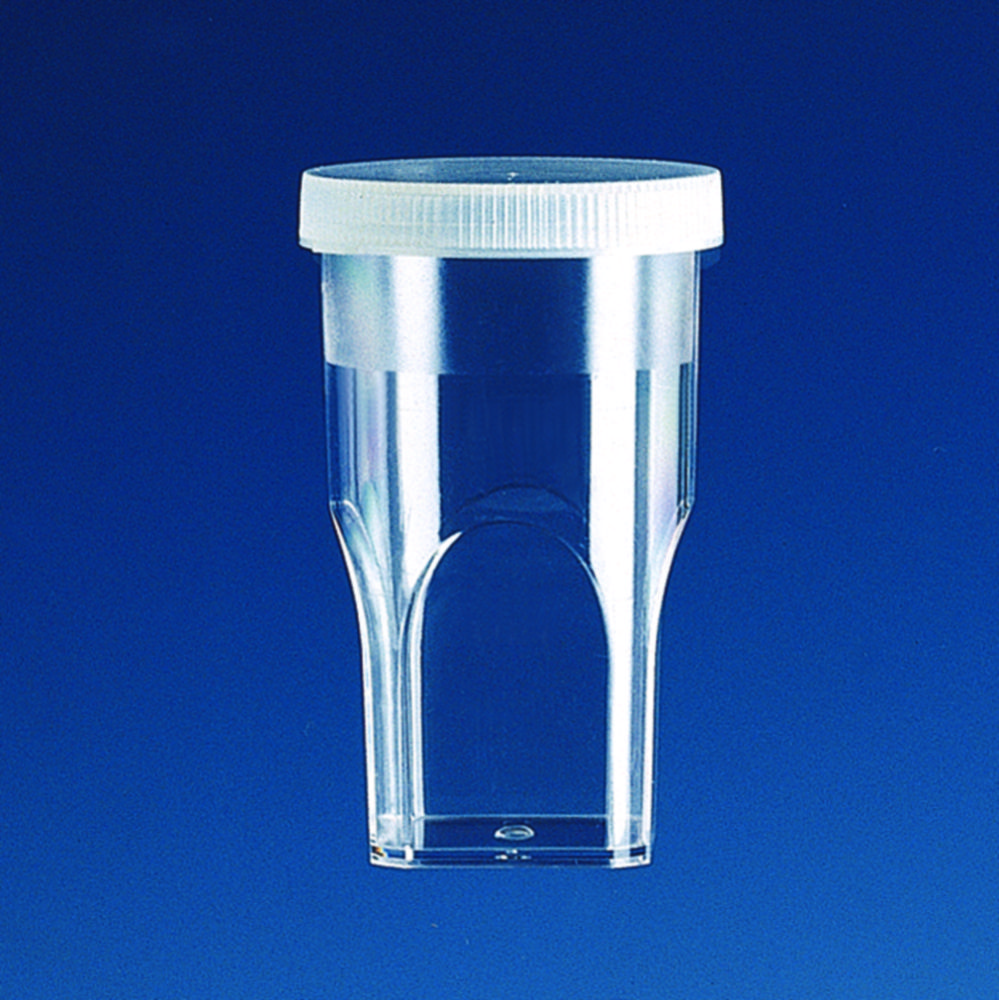 Sample cups, PS, with lid, PE, for COULTER COUNTER®