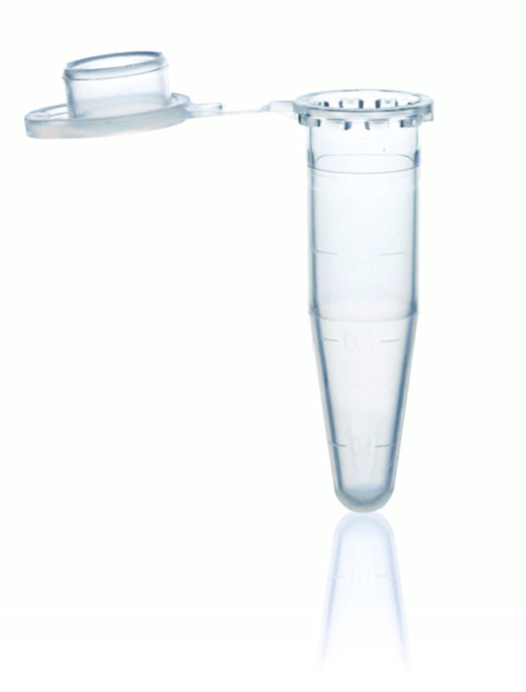 Reaction tubes, PP, with attached lid