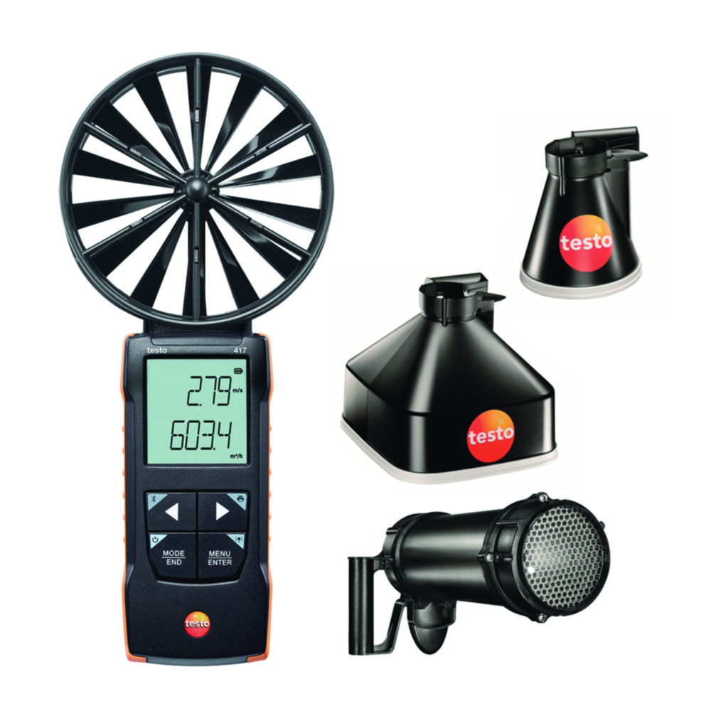 Flügelrad-Anemometer testo 417, Tricher-Set 2