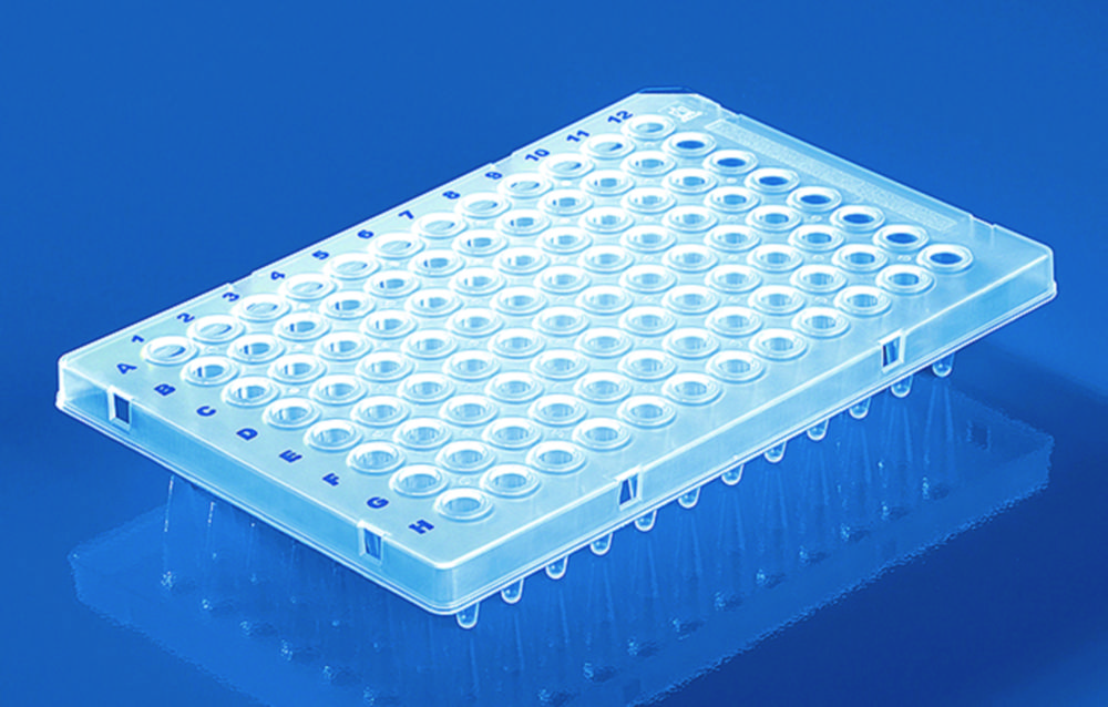 96-well PCR plates, PP, semi-skirted