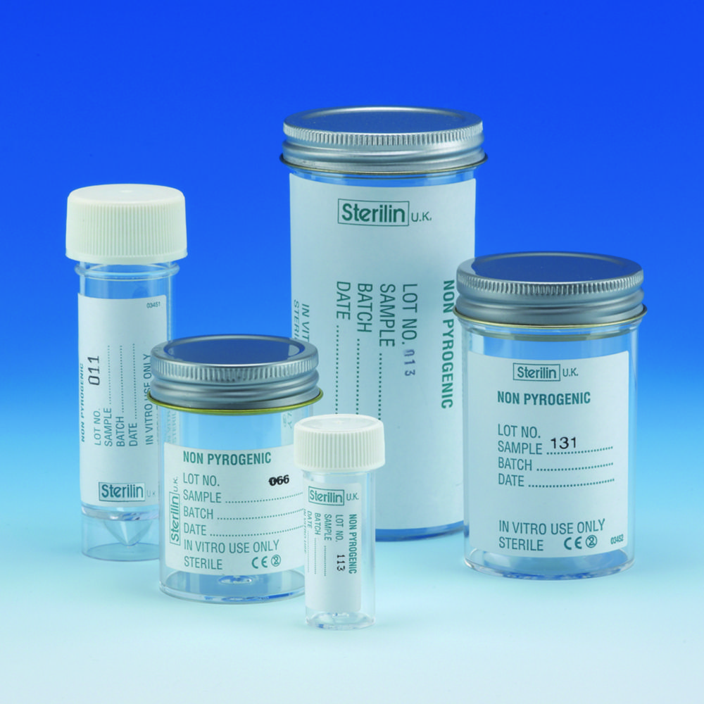 Sample containers, Sterilin™, PS, non-pyrogenic, sterile