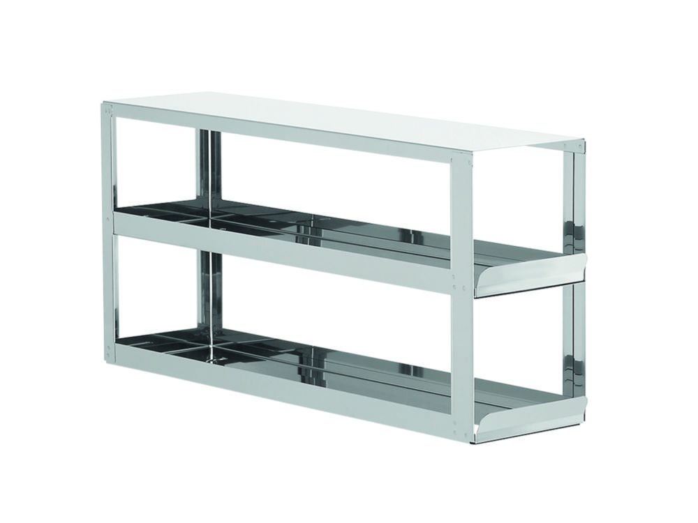 Racks with drawers for upright freezers, stainless steel, for boxes with 130 mm height