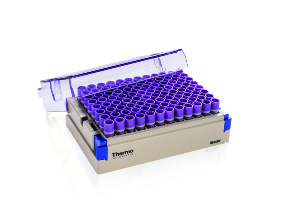 Storage tubes Matrix™ with 2D barcode and coloured screw cap, sterile