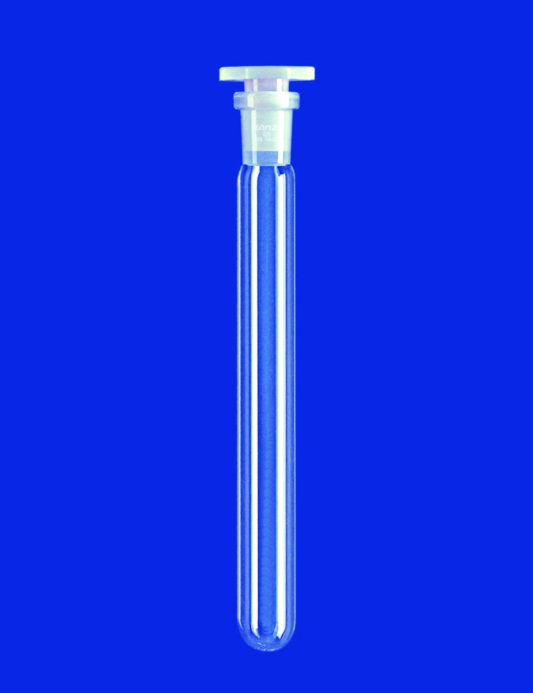 Test tubes, DURAN® tubing, without graduation, with NS joint, with PE stopper