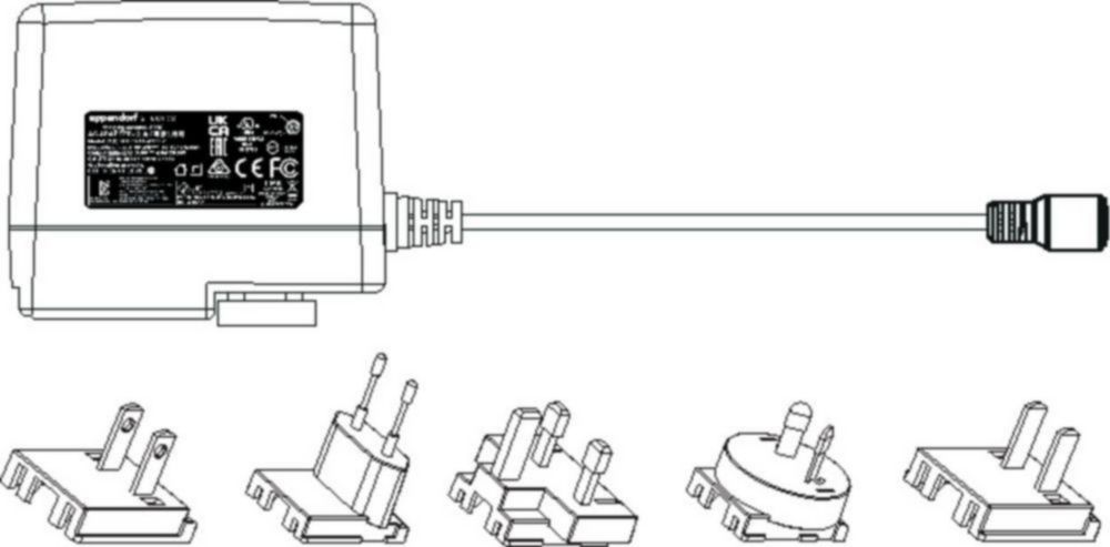 Accessories for pipette stands | Type: Power adapter for charger carousel 2, with magnetic power connector