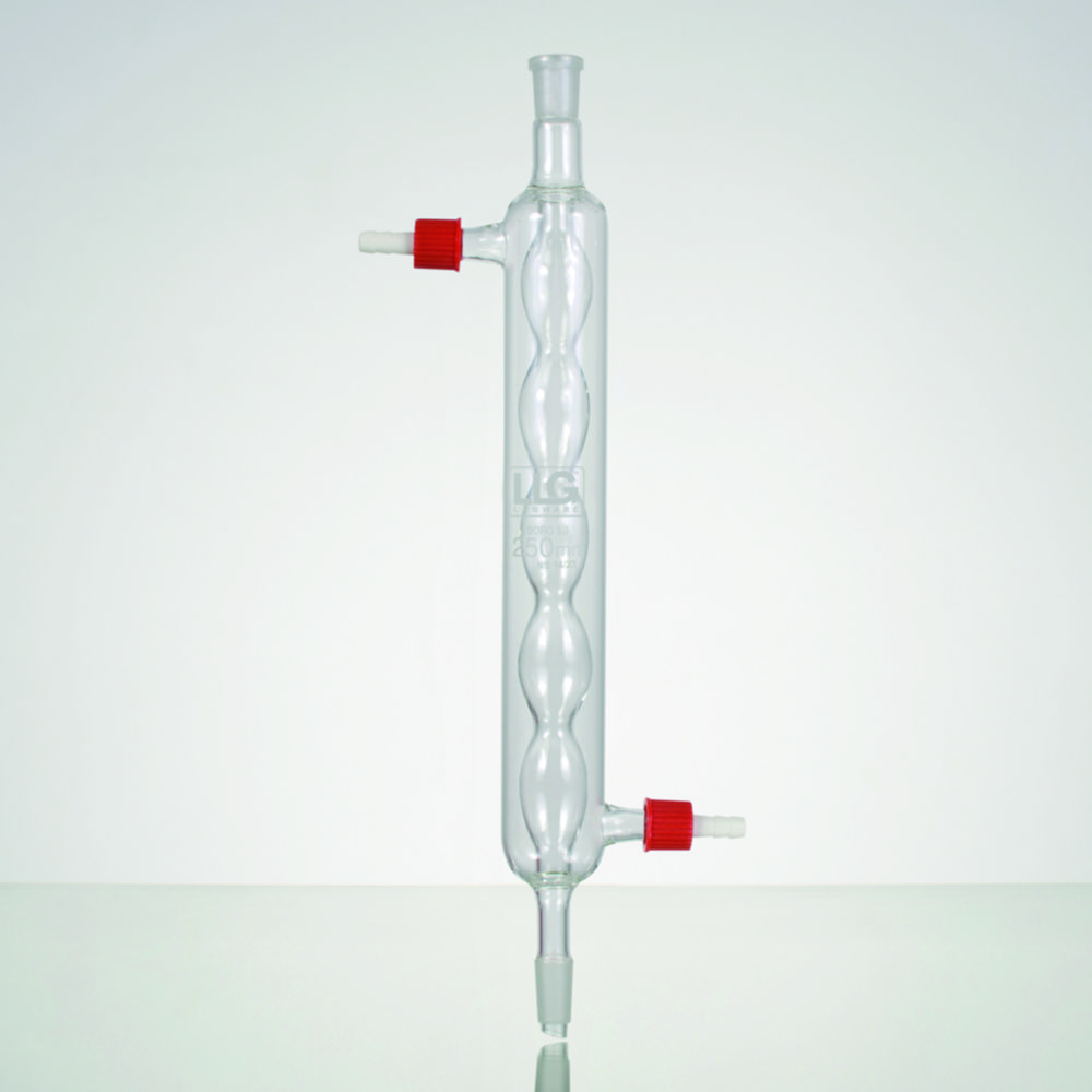 LLG-Condenser acc. to Allihn, borosilicate glass 3.3, PP olive | Length jacket: 250 mm