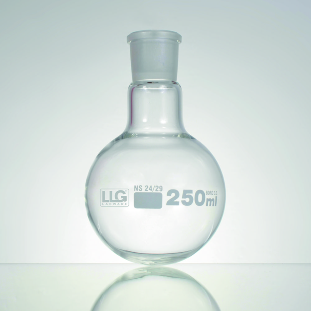 LLG-Round bottom flasks with standard ground joint, borosilicate glass 3.3 | Nominal capacity: 50 ml