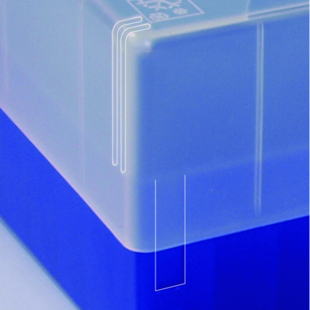 Cryogenic boxes, slip lid with adaptable height, PP, 133 x 133, set