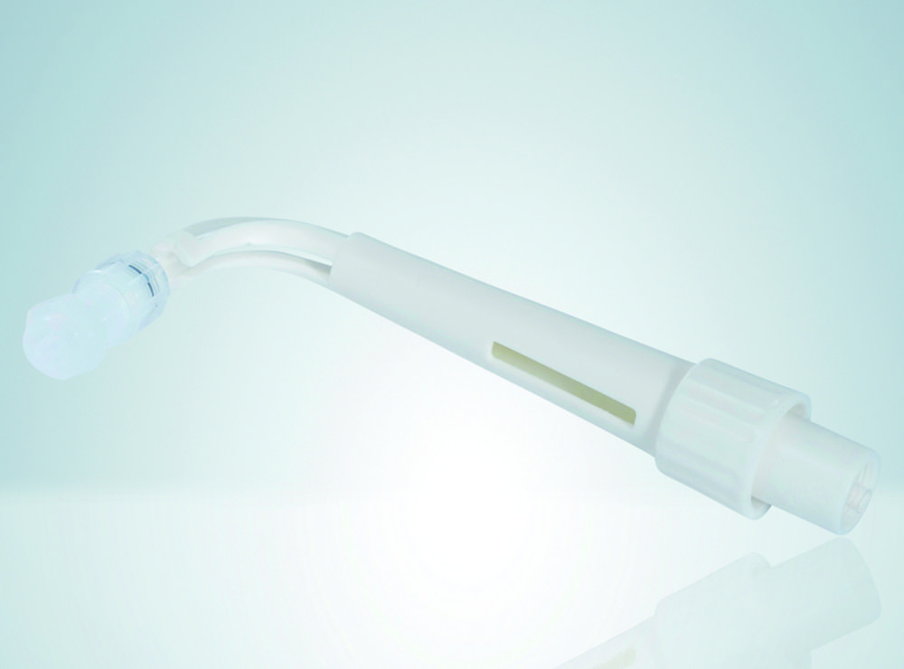 Discharge tube units, Luer-Lock connection, for bottle-top dispensers and digital burettes