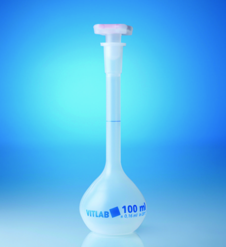 Volumetric flasks, PP, Class B, NS-stoppers PP